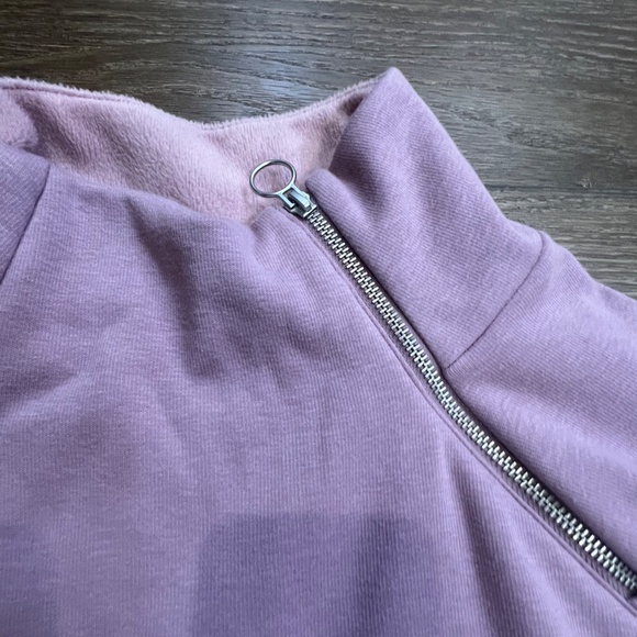 Athleta Cozy Karma Asym Pullover Womens EUC Size Small, Mauve Pink - Picture 2 of 13